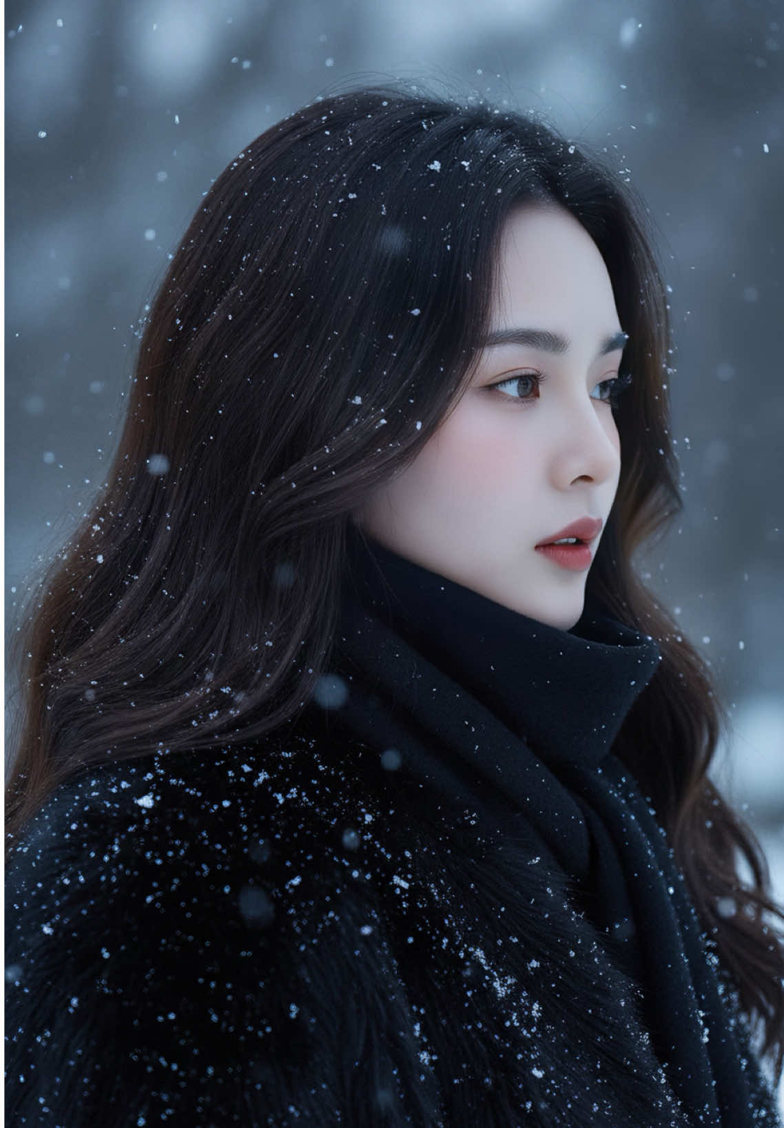Tuyết rơi mùa đông 🪄❄️☃️ #geminiai #trending #promptgemini #aiphoto #fypシ゚  Câu lệnh gemini tạo ảnh tuyết rơi trending
