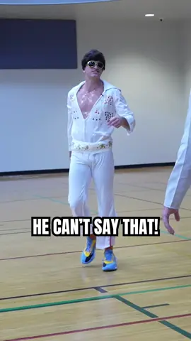 He might have taken the Elvis character a little TOO far @Beau Bommarito 😂  Gotta watch the line 🌮 #basketball #halloween #elvis #troll #costume 