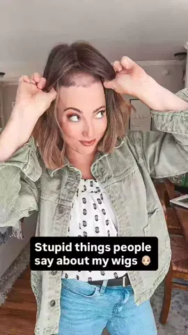 Wig wearers deserve hazard pay for the comments we get 😅 I promise it’s not a secret identity, Debbie, it’s just Wednesday. What’s the most unhinged thing someone’s ever said about your hair? 👀 #GluelessWigs #AlopeciaLife #WigWearerProblems #DumbThingsPeopleSay #HairLossJourney