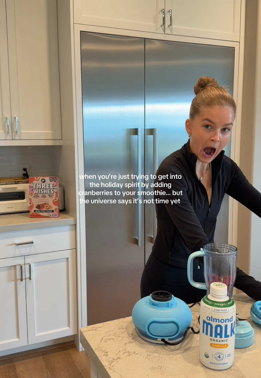 the universe said save those cranberries for december🫠 #cookingfail #fail #caughtoncamera #funny #Vlog #smoothierecipe #pantrywishes #silly #cranberries #holidaycountdown #tistheseason 