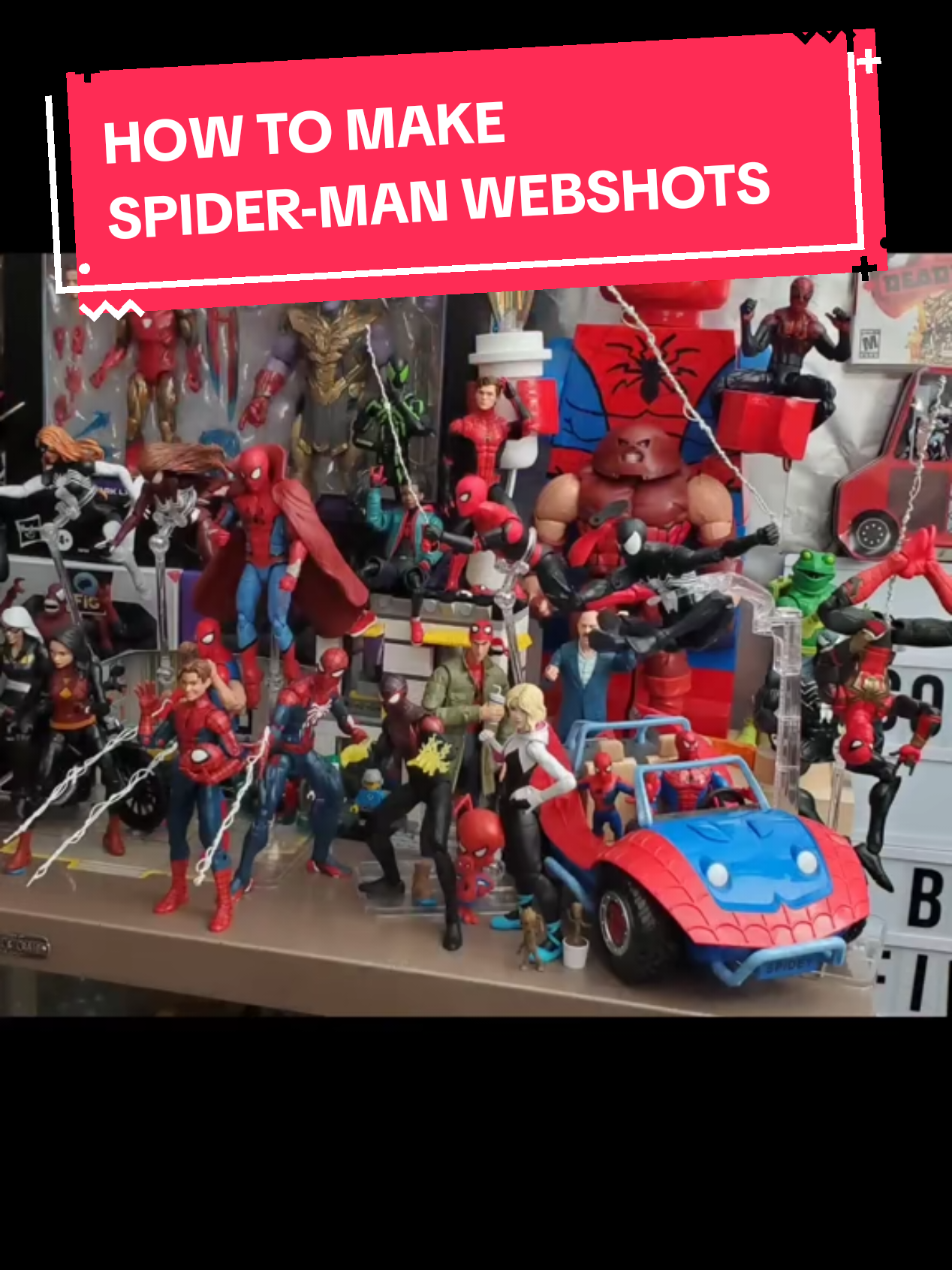 How I make Spider-man web shots.  #spiderman #custom #marvellegends  #toys #onthisday 