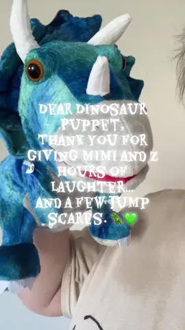 Dino therapy > retail therapy 😂 #giftideas #giftforkids #handpuppet #dinosaurs #triceratops  