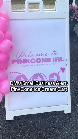 Pulled up to the cutest mobile ice cream cart pop-up @Ms. Pinkcone 💕 🍦✨ This Black woman-owned ice cream cart is a whole experience! They offer vegan and gluten free options and a ton of toppings to choose from. Perfect for weddings, baby showers, or parties. All of the flavors I got were delicious (this is my second time having Blueberry Sorbet 🫐😋) #blackwomanowned #DMVEvents #dmvtiktok #dmvfoodie 