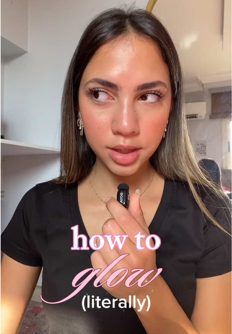 habiba filming in the morning??  today i offer your very simple glowing skin routine, absolutely in love with @Joviality ‘s shimmer body mist🥰💗  #fyp #foryoupagе #fypp #GlowUp #girls 