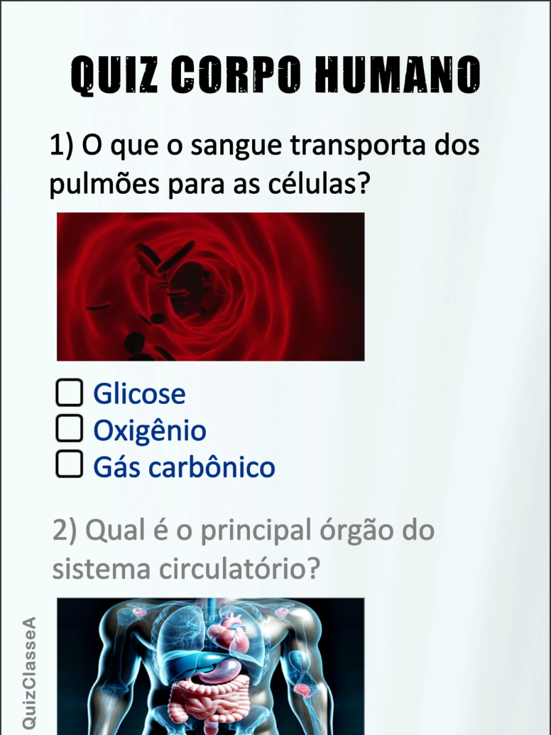 Quiz sobre o Corpo Humano  #quiz​ #corpohumano #conhecimento #aprender 
