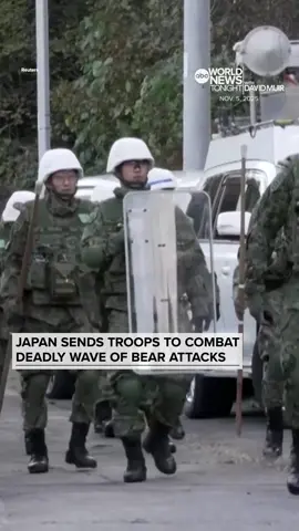 #Japan has deployed #troops to help contain a surge of #bear attacks that have terrorized residents in a mountainous region in the northern prefecture of #Akita. The growing bear population’s encroachment into residential areas is happening in a region with a rapidly aging and declining human population, with few people trained to #hunt the animals. The government has estimated the overall bear population at more than 54,000. #WorldNewsTonight #International