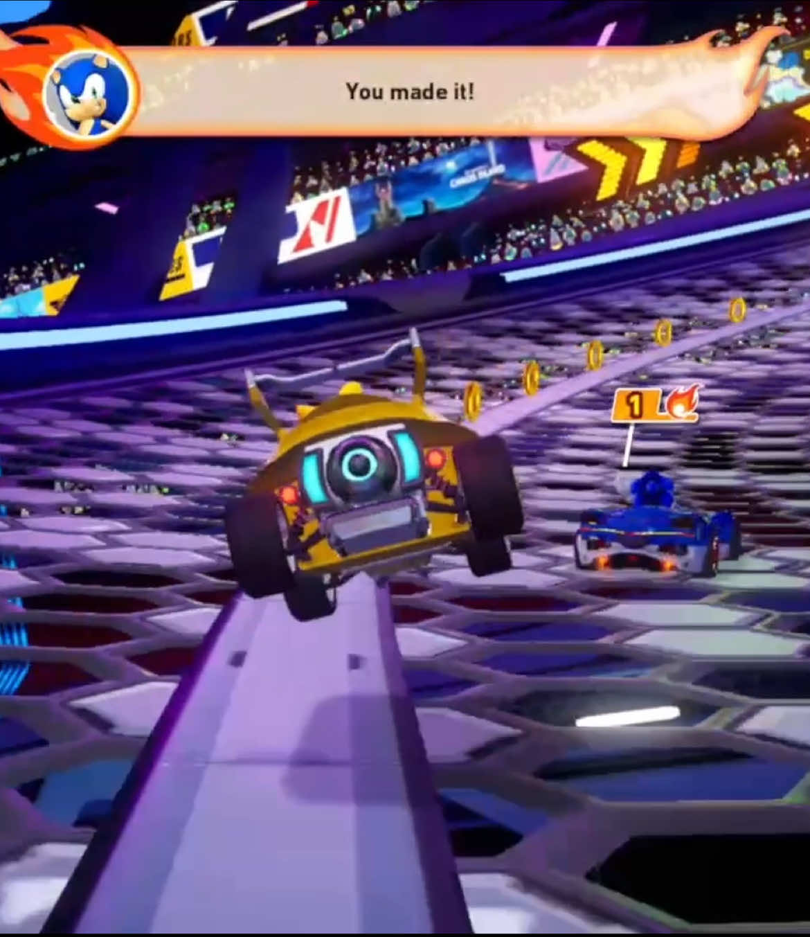 Playing on the slowest speed because you need to be behind the rival character for like 30 secs #sonicracingcrossworlds #sonicthehedgehog 