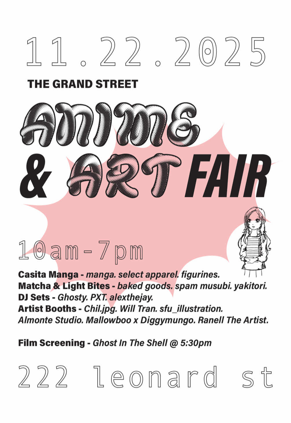 BIG NEWS! Casita Manga is hosting the Grand St. Anime & Art Fair on Nov. 22nd from 10am-7pm in Williamsburg! RSVP to the Partiful link in bio!! Follow me for more updates. Tell everyone you know 🫶🏼 #fyp #event #anime #artfair #manga 