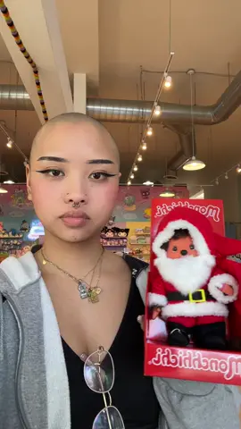 Santa Monchhichi came to town, but isn’t staying long heheh get him before he’s gone! 🎄