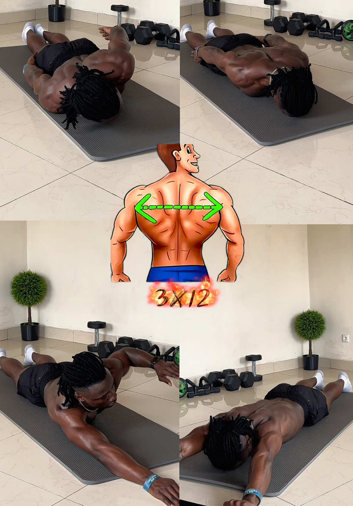 Beginner calisthenics back workout at home  #backday #beginner #workout #calisthenics 