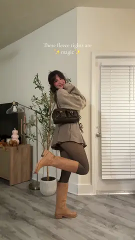 For the girls that want to stay warm in skirts and dresses for fall and winter ❄️ #fleecelinedtights #winterfashion #coldweatheroutfits #winteroutfit #fleecelined