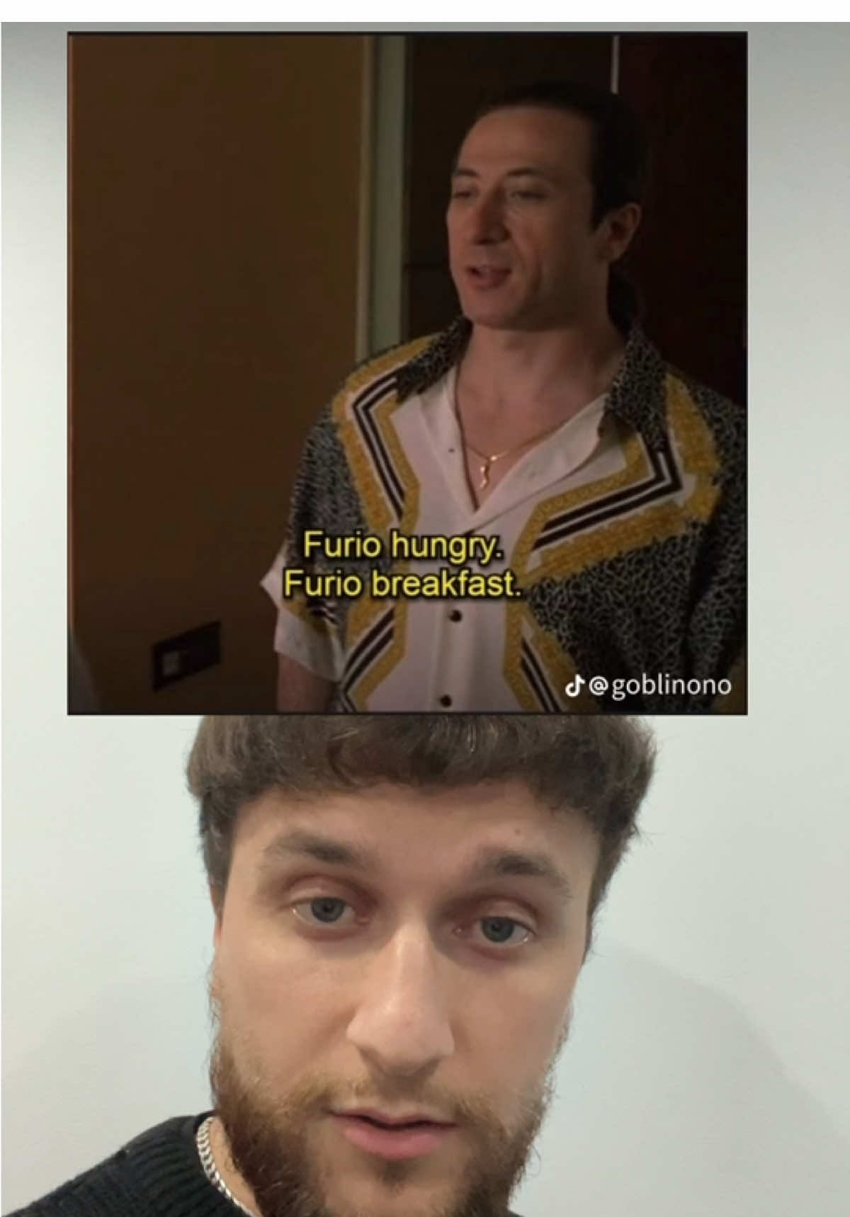 Furio hungry. Furio breakfast. #fyp #sopranos #impression #tonysoprano #furio 