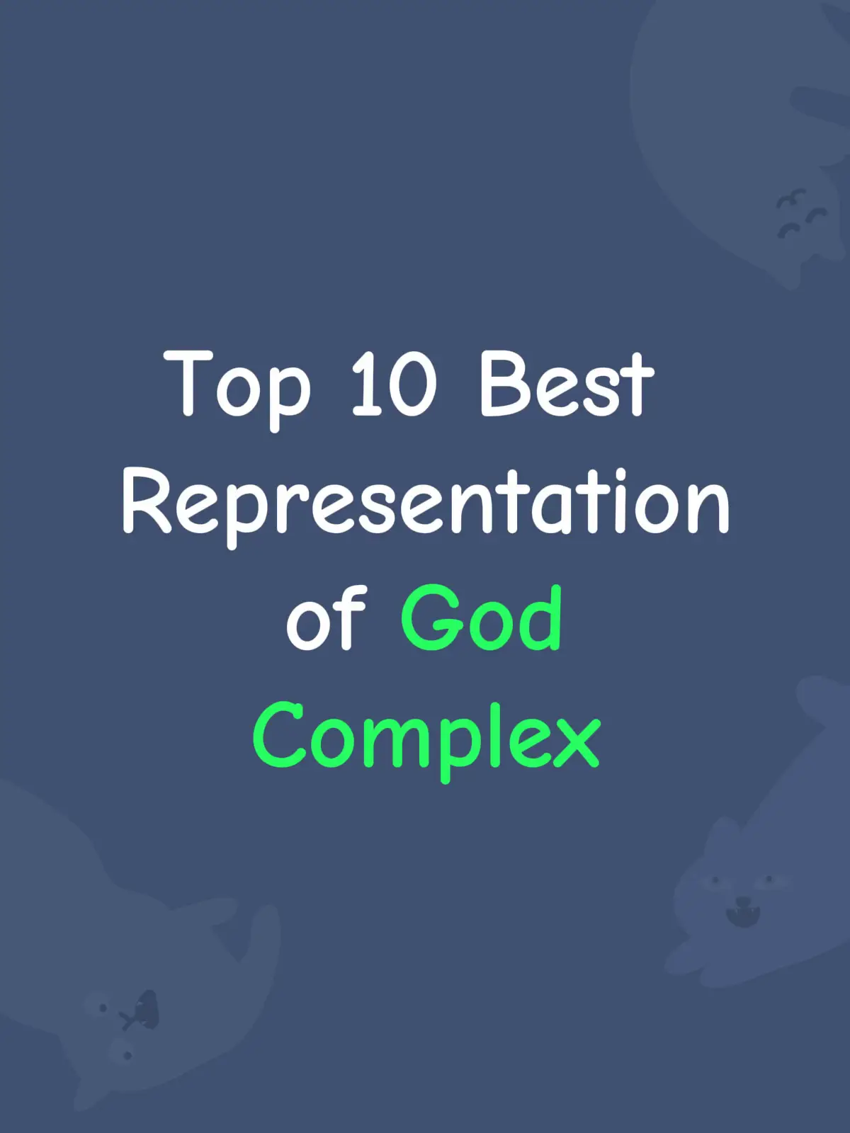 Top 10 Best Representation of God Complex #Anime #representation #godcomplex #list #lightyagami 