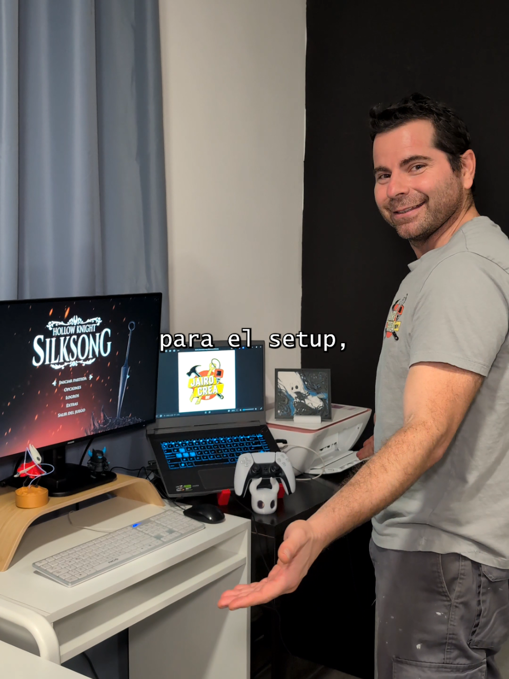 Respuesta a @jeremias0780Diseño, impresión 3D… y Hollow Knight 🖤✨ #JairoCrea #3Dprint #Impresion3D #HollowKnight #3dprinting 