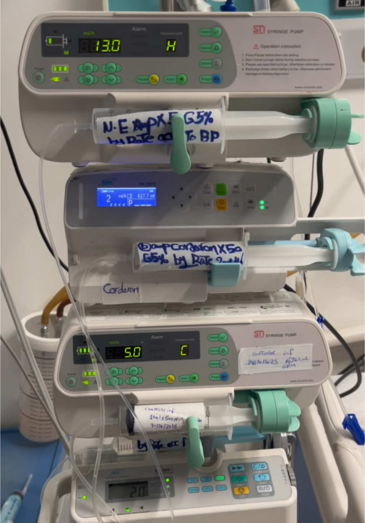 التعامل مع شجرة العناية (syringe pump) #تمريض💉💊 #nurse #ممرض #ممرضة💊💉 