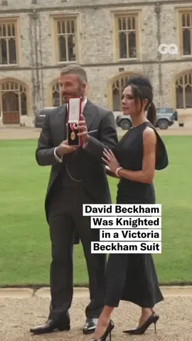 Sir David Beckham was knighted while also playing the role of supportive husband by repping his designer wife, Victoria Beckham #davidbeckham #victoriabeckham 