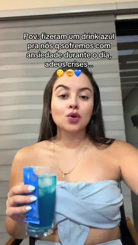 Adeus ansiedade… 💙🤭 #drink #drinks #azul #mulher #energia 