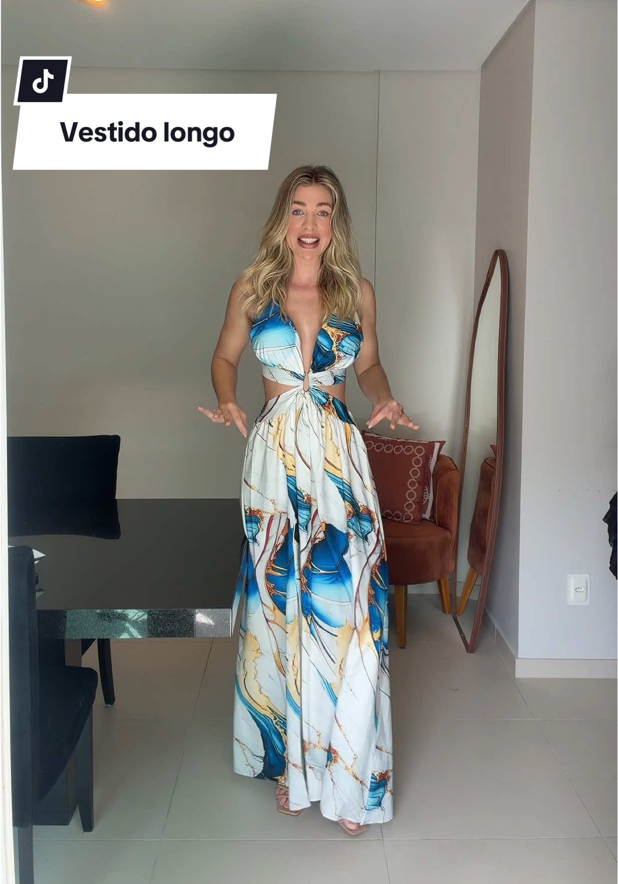 Apresento pra vocês O VESTIDO!!! #tiktokshopblackfridaybr #tiktokshop1111br #vestido #verao #vestidolongo 