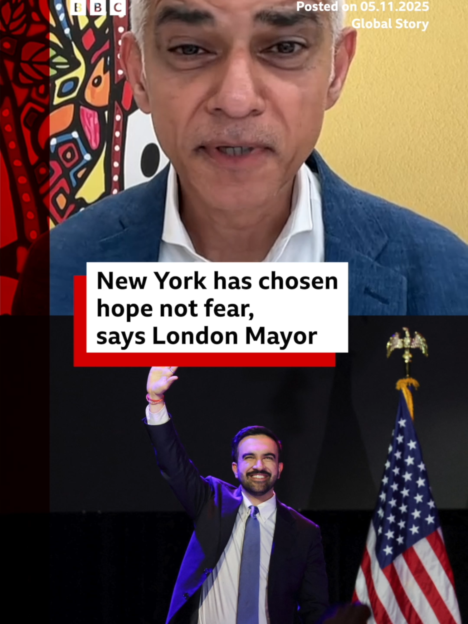 Sadiq Khan and Zohran Mamdani have each made history as the first Muslim mayors of London and New York. #SadiqKhan #ZohranMamdani #NewYork #London #USElections  #US #BBCNews