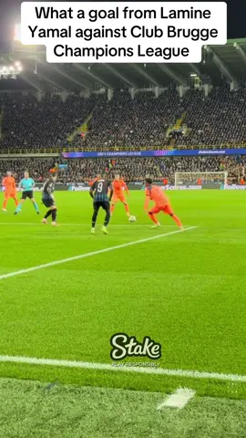 Lamine yamal goal against club Brugge Champions League. Club Brugge vs Barcelona champions league football #barcelona #lamineyamal #championsleague #viral #clubbrugge club Brugge goals now trending fyp foyou viral post post fyy ucl 