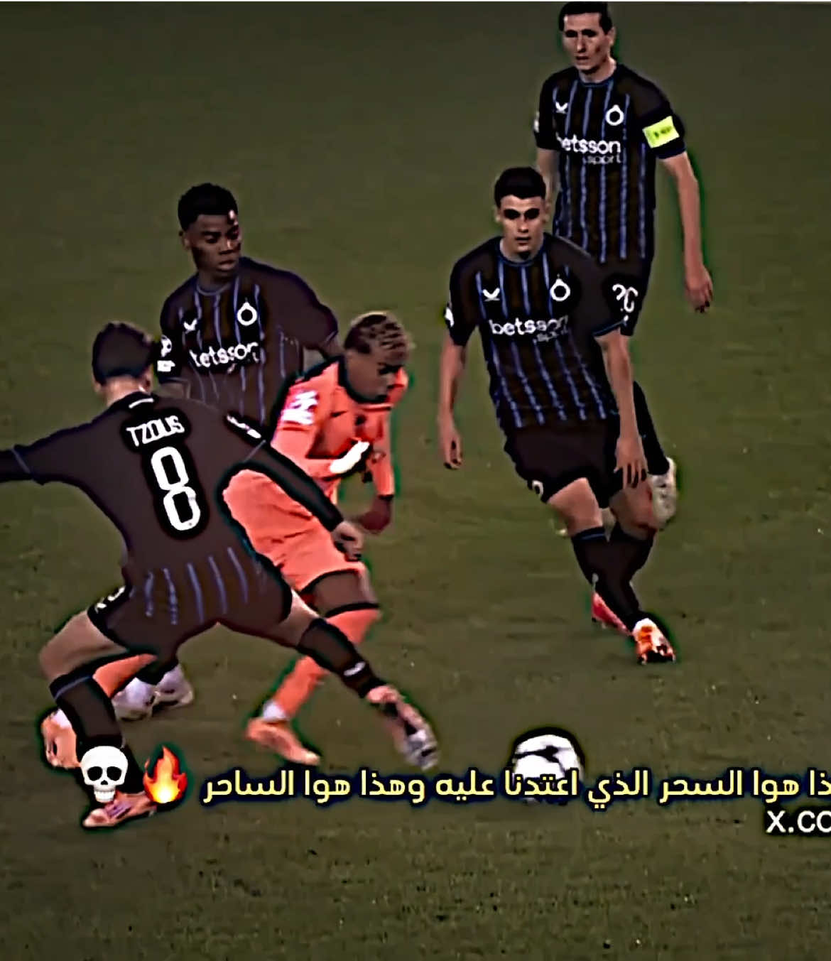 هذا هوا السحر الذي اعتدنا عليه وهذا هوا الساحر 🔥💀. #barcelona #viscabarca #كلوب_بروج #lamineyamal #championsleague 