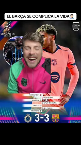 El Barça no puede con el Brujas…. #fcb #empate #ucl #tiktokfootballacademy 