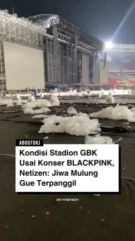 Netizen kalau mau bersihin venue konser BLACKPINK juga mau ya. Kali aja nemu sesuatu. 😊 /sey02317] #GBK  #jakarta 