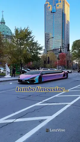 Lambo limousine👀🔥 Spotted in Montreal! . . Disclaimer: the video is made up with the use of cgi 🙌. . #lamborghini #limousine 
