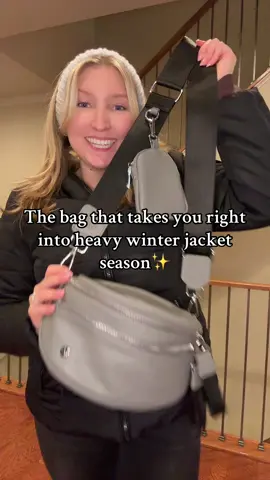 55 inch strap makes it size inclusive to 6xl AND winter jacket approved✔️#christmasgiftideas #winterfashion #plussizefashion 