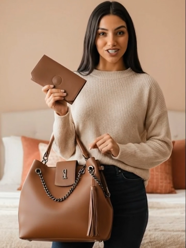 Bolsa Sacola Feminina + Carteira Corrente (R$ 29,99) Bolsa sacola feminina com alça corrente e uma carteira complementar. Prática e estilosa, perfeita para o dia a dia e para um look casual-chique. #tiktokshop #bolsa #achadinhos #moda #modafeminina 