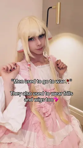 And guess which one I'm gonna do! clearly i am dressed for the battlefield #femboy #crossdressing #chii #chobits #chobitscosplay 