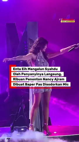 Ada yang punya kenangan sama lagu Enta Eih Nancy Ajram? Semalam ribuan penonton di Istora Senayan Jakarta dibuat baper oleh penyanyi dari Beirut Lebanon.  Momen bapernya, pas Nancy Ajram menyodorkan mic meminta penggemarnya, nyanyi bersama di lagu yang sudah diputar ratusan juta kali, di berbagai platform musik tersebut.  Ini sepenggal lirik legendarisnya: ‎لَوْ كَان دَه حُب يَا وِيْلِي مِنْهُ  
