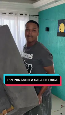 Preparando a sala de casa pra receber nossos móveis novos