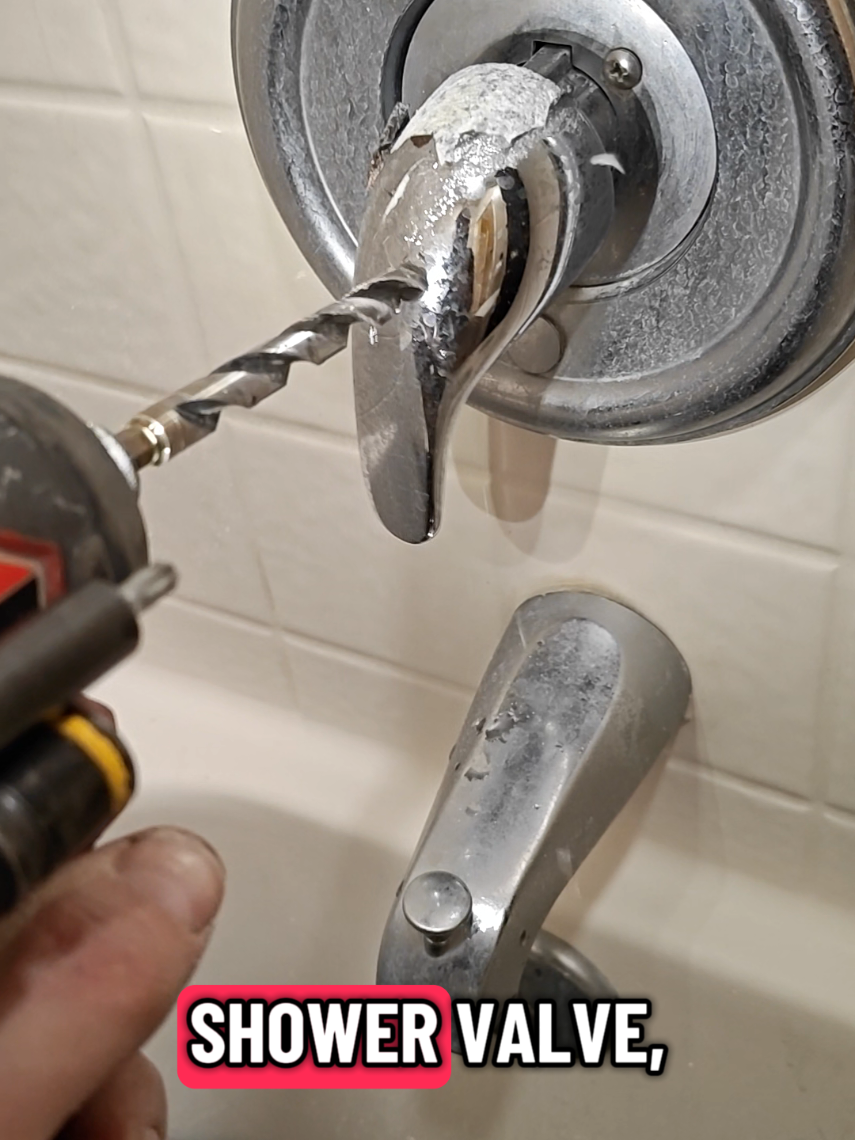 easy way to deal with a stripped set screw on a Moen Posi temp shower valve handle #DIY #plumbing #house #fyp #repair 