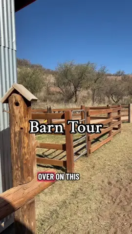 I love this cute little place. I’d probably change a few things up, but it’s efficient and works well.  #barntour #southernAZ #horses #horsegirl #fyp 