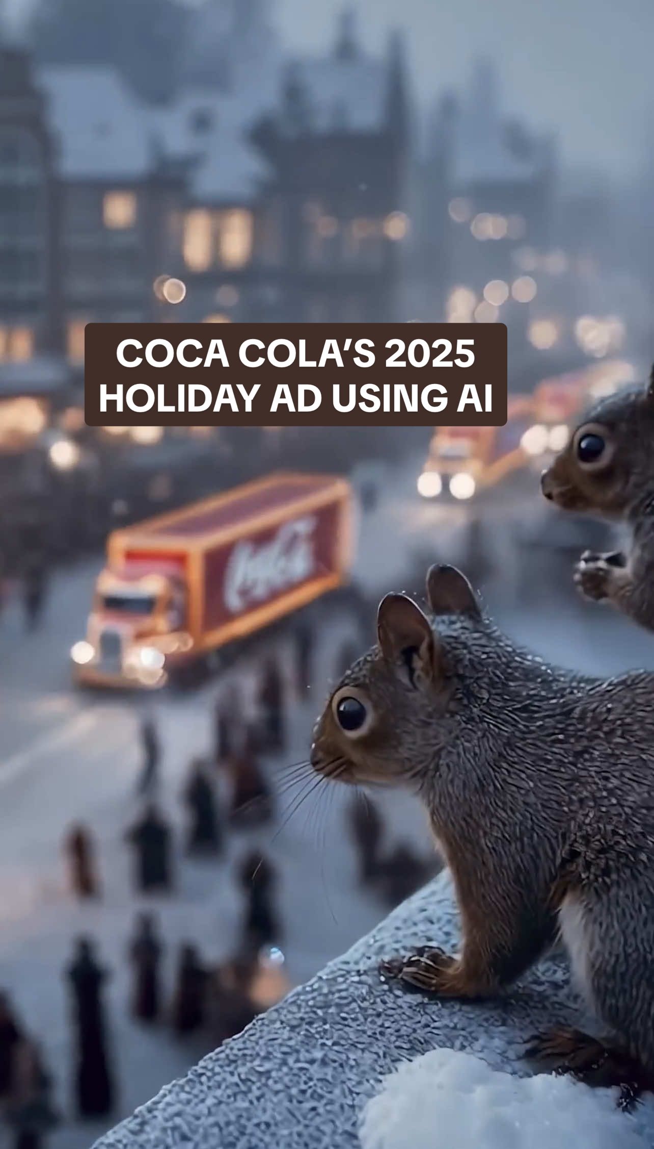 The Coca Cola Company unveil their 2025 holiday advert created using AI. What do you think of the advert? #christmasadvert #christmasmarketing #christmasads2025 #cocacolachristmas #cocacolaai 