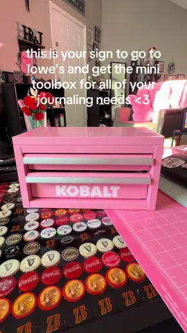 this mini toolbox is my new obsession for my essential journaling supplies! i will definitely be purchasing the second level for this soon!! #journaling #lowes #toolboxessentials 