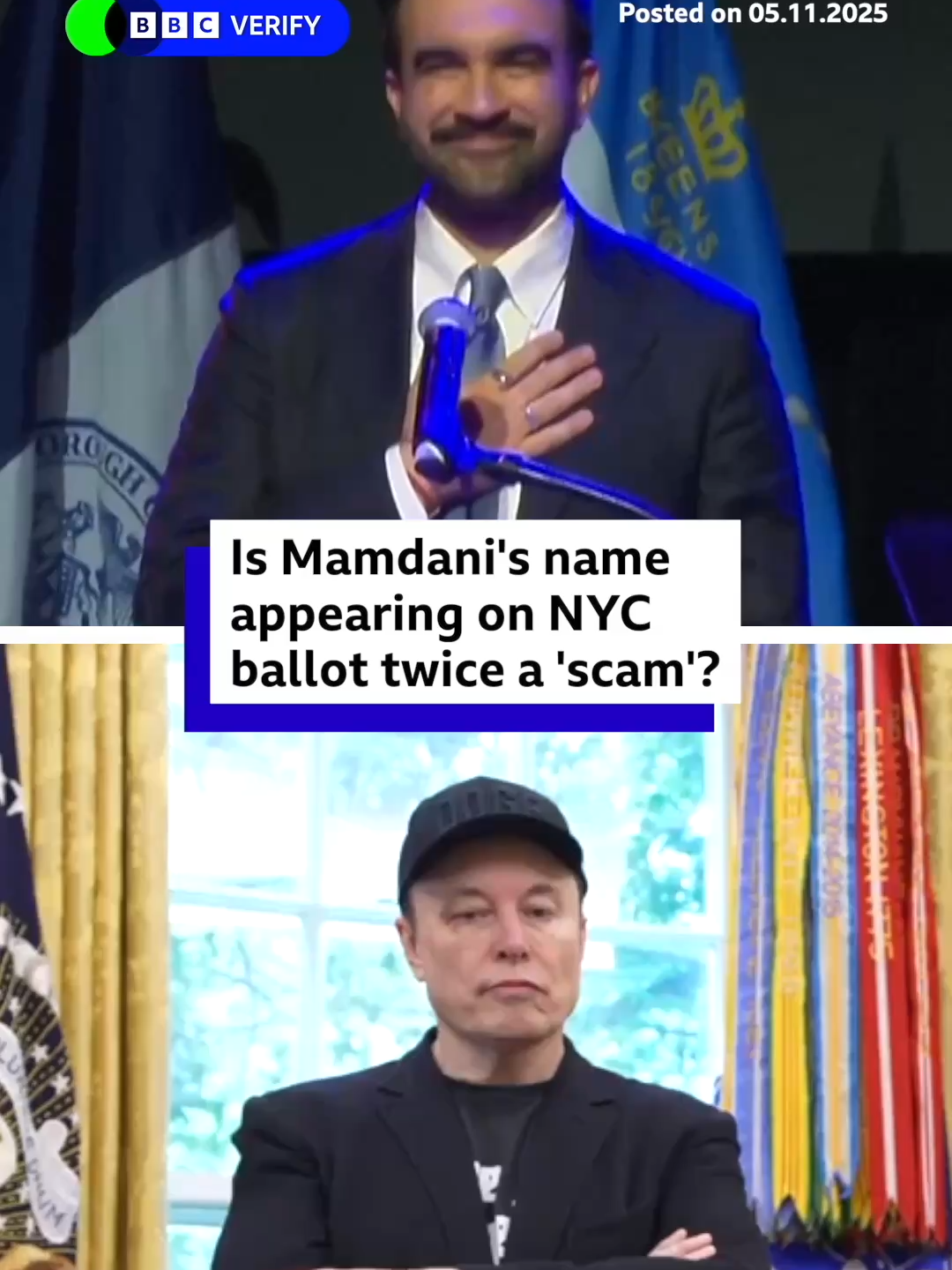 Why did Zohran Mamdani appear twice on the New York City mayoral ballot form? #ZohranMamdani #NewYork #NewYorkMayor #Election #US #BBCNews