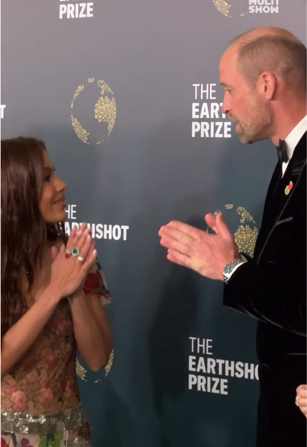 @Anitta cumprimenta o Príncipe William, @Kylie Minogue e Shawn Mendes! #PrêmioEarthshotNoMultishow