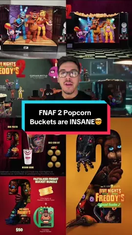 THESE FNAF 2 POPCORN BUCKETS GO CRAZY‼️ @Five Nights at Freddy's Movie @Blumhouse @Universal Pictures @Regal @AMC Theatres @Fandango @Cinemark #fivenightsatfreddys2 #fnaf2 #fivenightsatfreddys #fnaf #fyp 