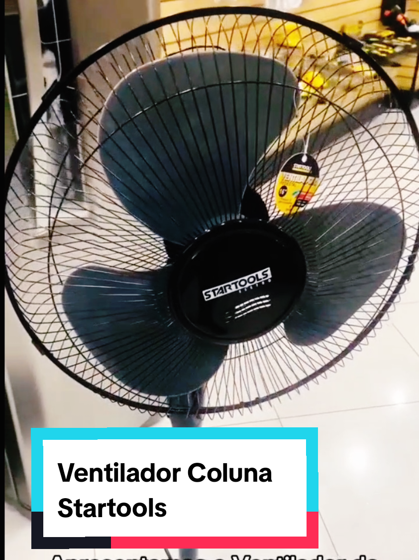 Ventilador Coluna Startools 130cm Ajuste De Altura e Inclinação Com 3 Velocidades 110v Forte Silencioso. Ótimo preço! #ventilador #ventiladorcoluna #verao #calor #startools #shopee 