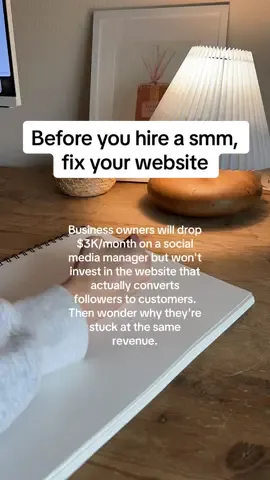 You’ll drop $3K/month on a social media manager but won't invest in the website that actually converts followers to customers. You're funding content that drives traffic to a website that doesn't build trust, make you stand out from the other options you’re being compared to, or make your audience feel like they MUST add your product to cart now (or race to your inquiry form). Your social following is growing but your revenue isn't. You're stuck wondering why all this 