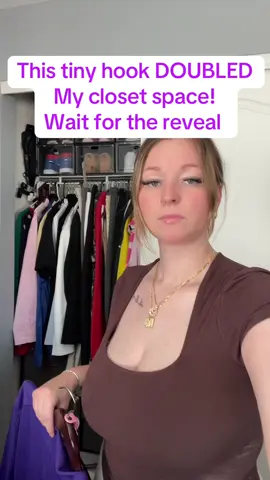 These space-saving hooks completely transformed our closet! Sharing a closet with your partner can be a challenge—especially when you both have tons of clothes. But these hooks are total game changers. They instantly create more room, keep everything organized, and make it easy for both of us to share the space without giving up our favorite outfits. If you’re running out of closet space, these are a must-have! #closetorganization #hack #tiktokshop #hooks #musthaves 