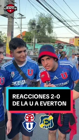 #LigaDePrimera 🇨🇱 | VOLVIERON LOS FESTEJOS EN LA U 🤘 Y así reaccionaron los hinchas tras el 2-0 a #Everton 🔵🔴 #lau #udechile #fyp 