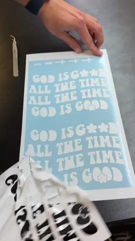 From our small shop in the USA to your car window, a daily reminder that God is good all the time! 🇺🇸🙏 #Christian #Decal #Sticker #stickershop #fyp 