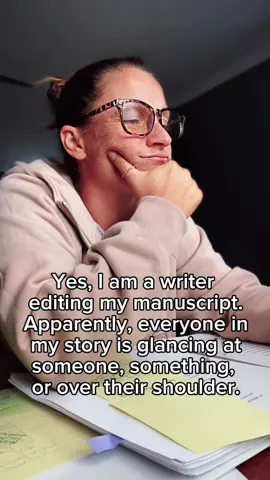And YOU get to glance, and YOU get to glance! Everyone glances!! Yayyy!! #writer #writertok #writingcommunity #aspiringauthor #writinghumor 