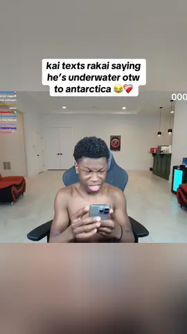 kai texts rakai saying he’s underwater otw to antarctica 😂❤️‍🩹#rakai #2xrakai #kaicenat #fyp #viral 