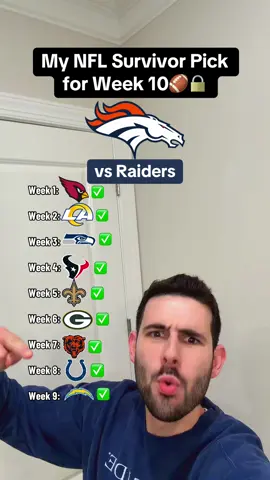 My NFL Survivor Pick for Week 10🏈🔒 #sportsbetting #parlay #locks #nfl #fantasyfootball 