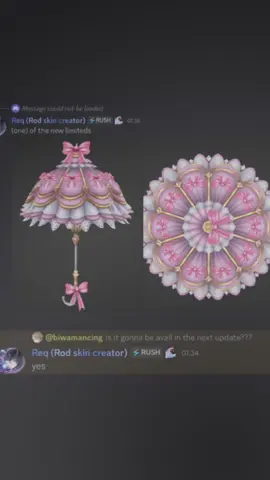 new limited skin rod: pink parasol 🎀 siapkan uang kalian girlies!!! #fishit #skinrod #roblox 