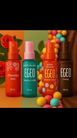 Kit 4 Body Splash Egeo Fragancias refrescantes Vanilla Vibe e Egeo Melancia + Floratta Red (60 ml cada) ID. Do Produto - BAK-ABK-HXD ##egeo ##splash##garotasapoiamgarotas💝🎀✨️